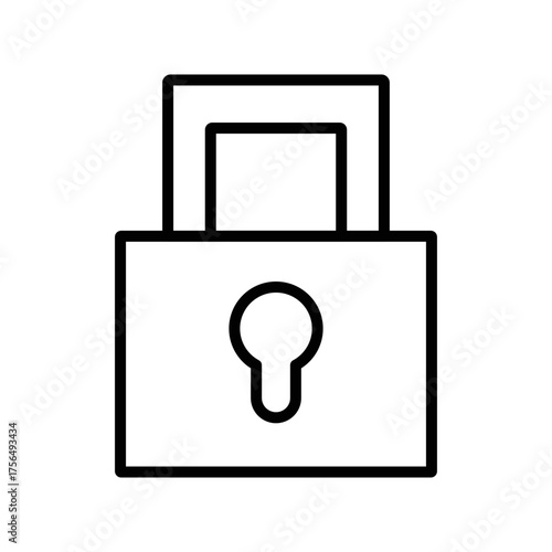 Lock Icon Vector. Web encryption logo