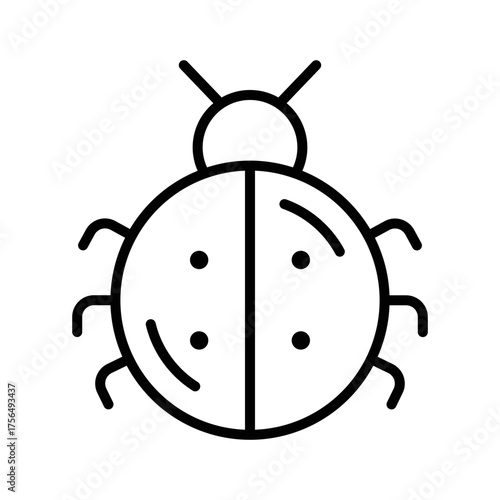 Malware Bug Icon Vector. Web cybersecurity malware threat logo