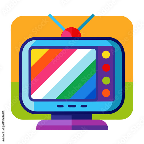 vector retro Colorful tv