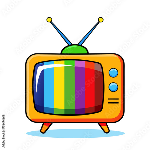 retro tv Colorful vector