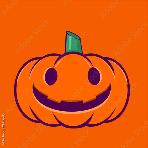 CUTE SMILE OF HALLOWEEN PUMPKIN
