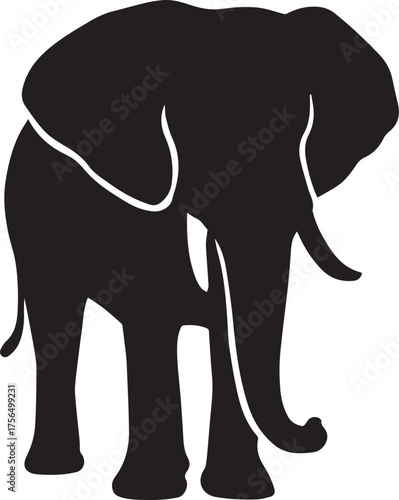 Elephant Silhouettes in Motion and Grace