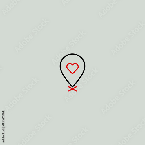 Rendezvous meeting point icon flat vector design.