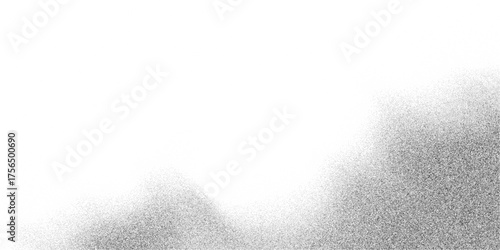 Soft speckle gradient texture with gentle tonal fade. Subtle stipple surface in monochrome palette, smooth grain dispersion and light haze, vector illustration