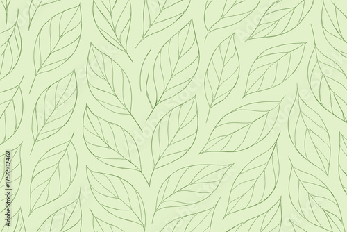 Beautiful green leaf pattern creating a calming background for design projects and nature-inspired art
