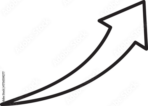 Sleek upward pointing arrow icon for navigation, growth, and direction concepts, originally a scalable graphic for modern designs and presentations