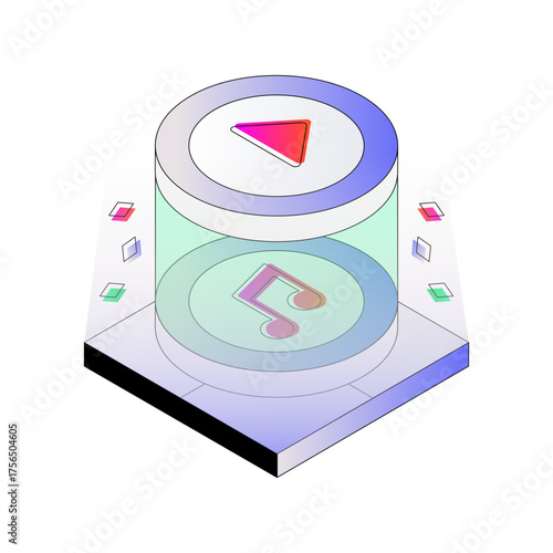 Vector design of music player technology