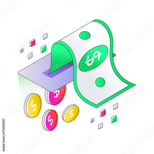 A unique design icon of online payment