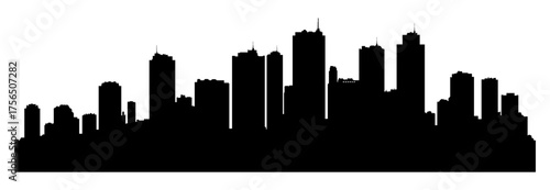 black and white silhouette city without background