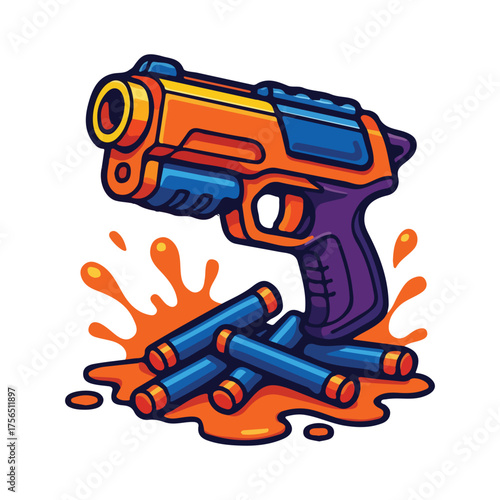 Nerf gun SVG, kids toy svg, foam darts, nerf target, Target Guns