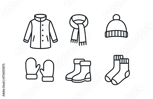 Winter clothing essentials for cold weather and fashion design