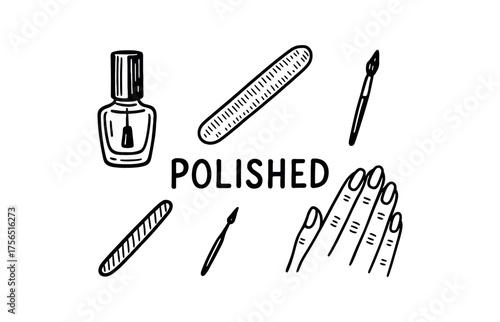Nail care and manicure essentials for beauty and grooming designs
