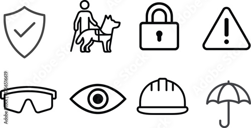 World White Cane Safety Day Vector Icon