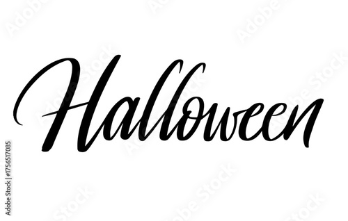 Halloween modern lettering typography sign vector
