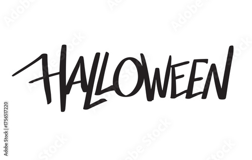Halloween vintage style lettering spooky sign vector