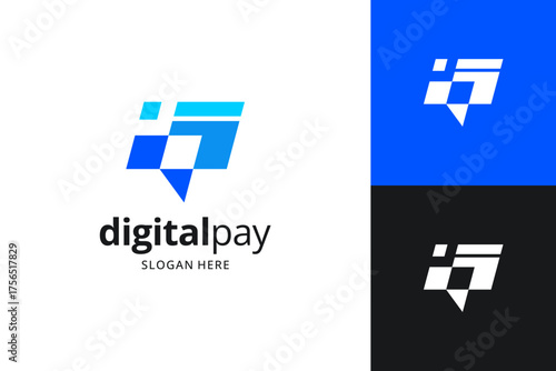 Financial growth logo design template. Abstract letter Q concept usable for business, company and corporate.