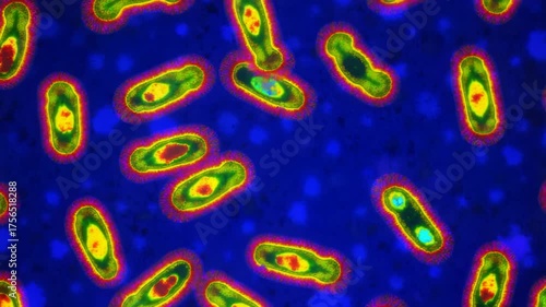 Yersinia pestis bacteria animation microscopy fluorescent microbes research
