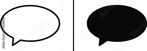 Dialogue Bubbles: A visual depiction of communication with outlines and filled shape representing conversation and information exchange.