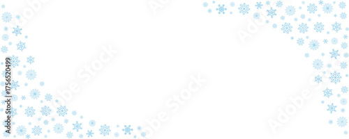 Winter background with blue snowflakes.Perfect for Christmas or winter holiday cards and creative designs