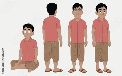 indian best new cartoon character set for animation video,