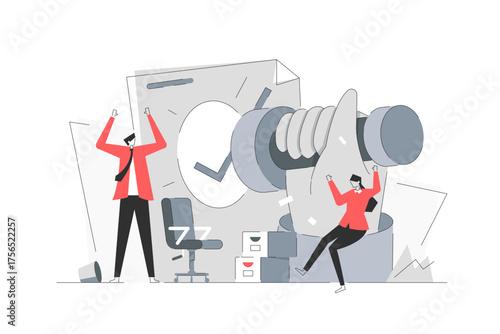 concept of approval or approved. verified, valid, correct, or accepted. Get thumbs up,flat design icon vector illustration