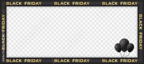 Black Friday sale ribbon frame