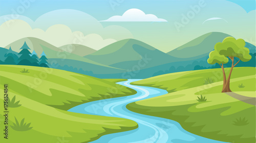 A clear babbling brook runs through the meadow providing a serene soundtrack to the tranquil setting.