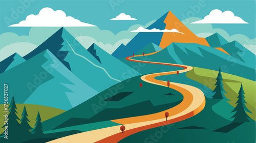 A network of winding trails lead through the mountains offering a challenging and rewarding journey for adventurers.