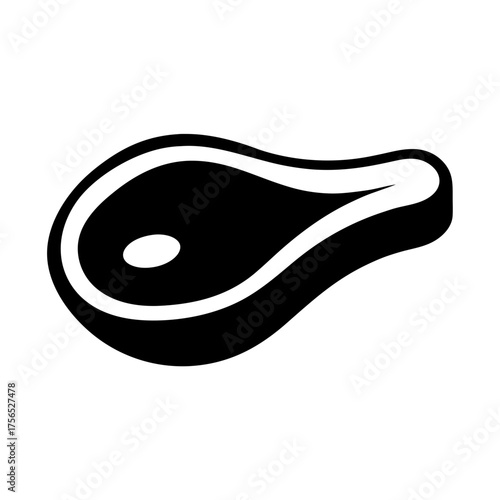 Stylized icon of a steak, representing food and possibly grilling experiences