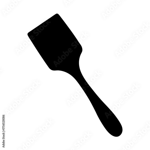 Illustration of a black spatula, an essential tool for cooking and baking