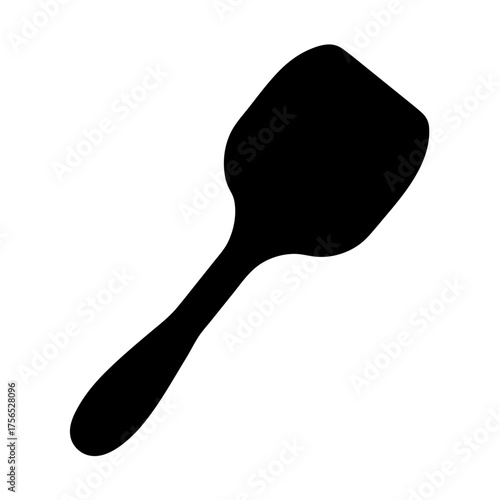 Black silhouette of a kitchen spatula for flipping and food preparation