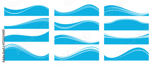 Bottom Letterhead Divider Templates, Business Separator Footer Illustration Collection