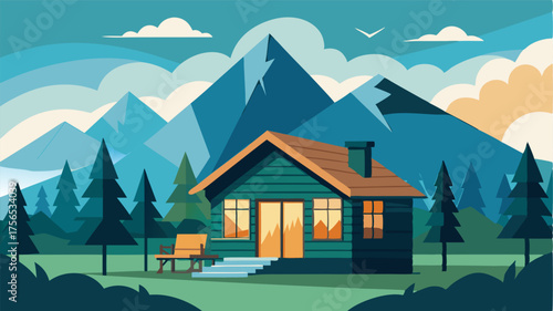 A remote getaway in the midst of the mountains the cabins charming exterior and cozy interior make it the perfect spot to relax recharge and reconnect with loved ones.
