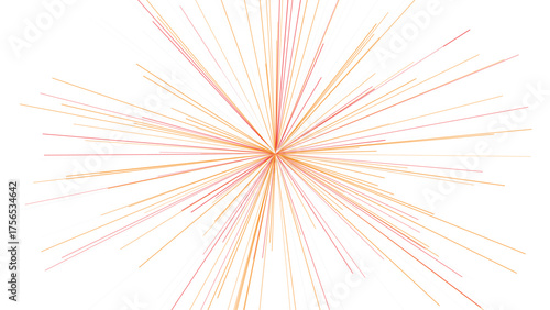 Bright orange burst lines, radiating evenly from the center, creating abstract symmetry and energy, modern minimal design, suitable for tech or creative visuals