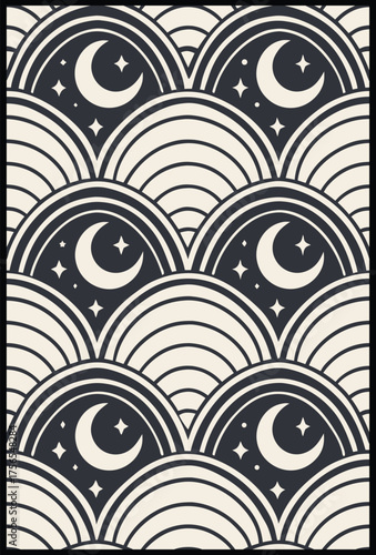 Vintage seamless pattern. Vector illustration. Can be used for wallpaper, pattern fills, web page background, surface textures.
