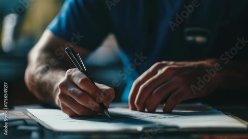 Focused Doctor Writing Notes
