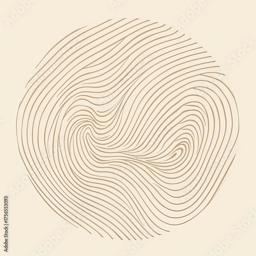 Abstract beige lines swirl circle. Texture background for prints and presentations