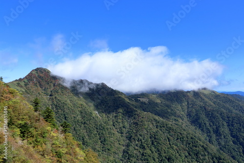 彩り始めたUFOライン　秋　（高知県　瓶ヶ森林道）