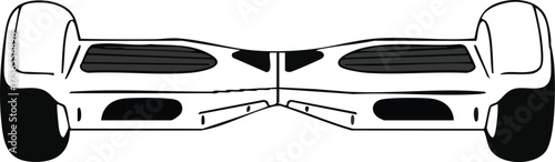 Self balancing hoverboard electric scooter personal transportation device vector illustration 