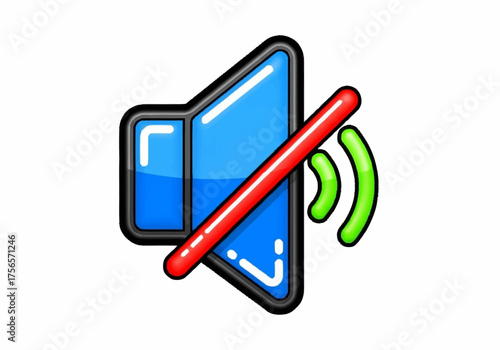 Mute Icon Symbol Representing Sound Off or Silent Mode.