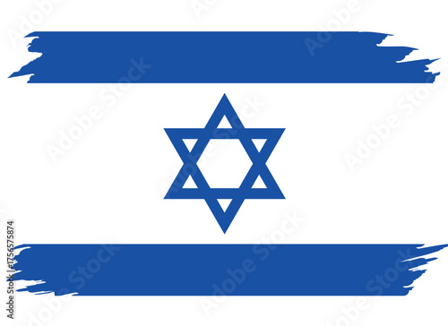 Flag of Israel. Israeli national symbol in official colors. Template icon. Abstract vector background.