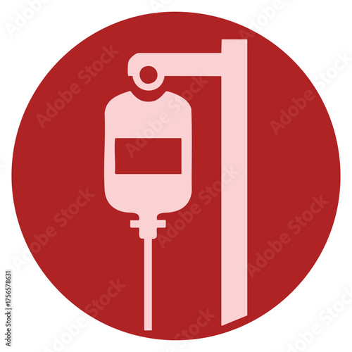 Blood transfusion vector icon isolated medical healthcare design element perfect for hospital donation emergency or laboratory symbol creative artwork
