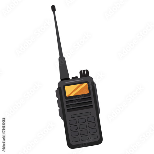 Portable handheld radio cartoon vector illustration isolated design element perfect for music device technology or communication themed artwork design