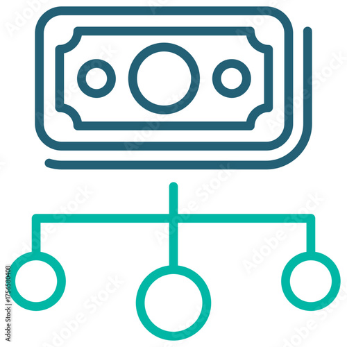 Expenditure Outline Blue Icon