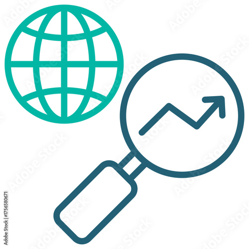 Trend Outline Blue Icon