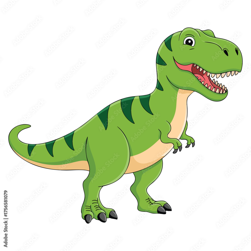 Obraz premium Vector illustration of tyrannosaurus rex with sharp teeth ideal for dinosaur design prehistoric concept wild predator or animal themed creative artwork