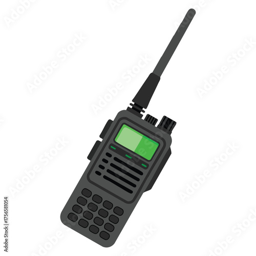 Vector illustration of portable handheld radio cartoon style design perfect for technology gadget communication or retro music themed creative artwork