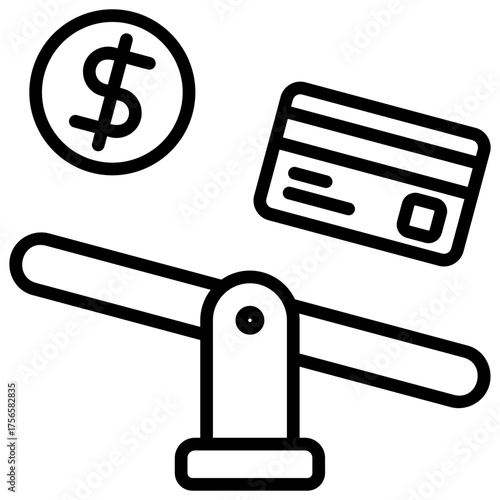 Debt Outline Icon