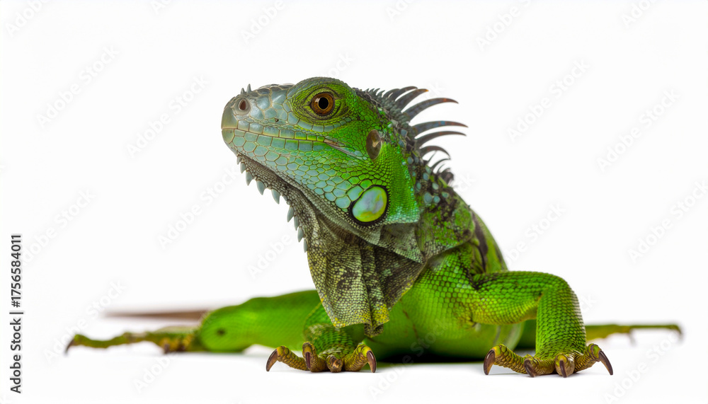 Obraz premium iguana on white background