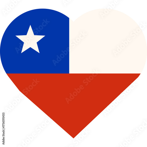 Free Download Chilean Flag Heart Symbol Representing Love and Patriotism on Transparent Background - GFXLoad